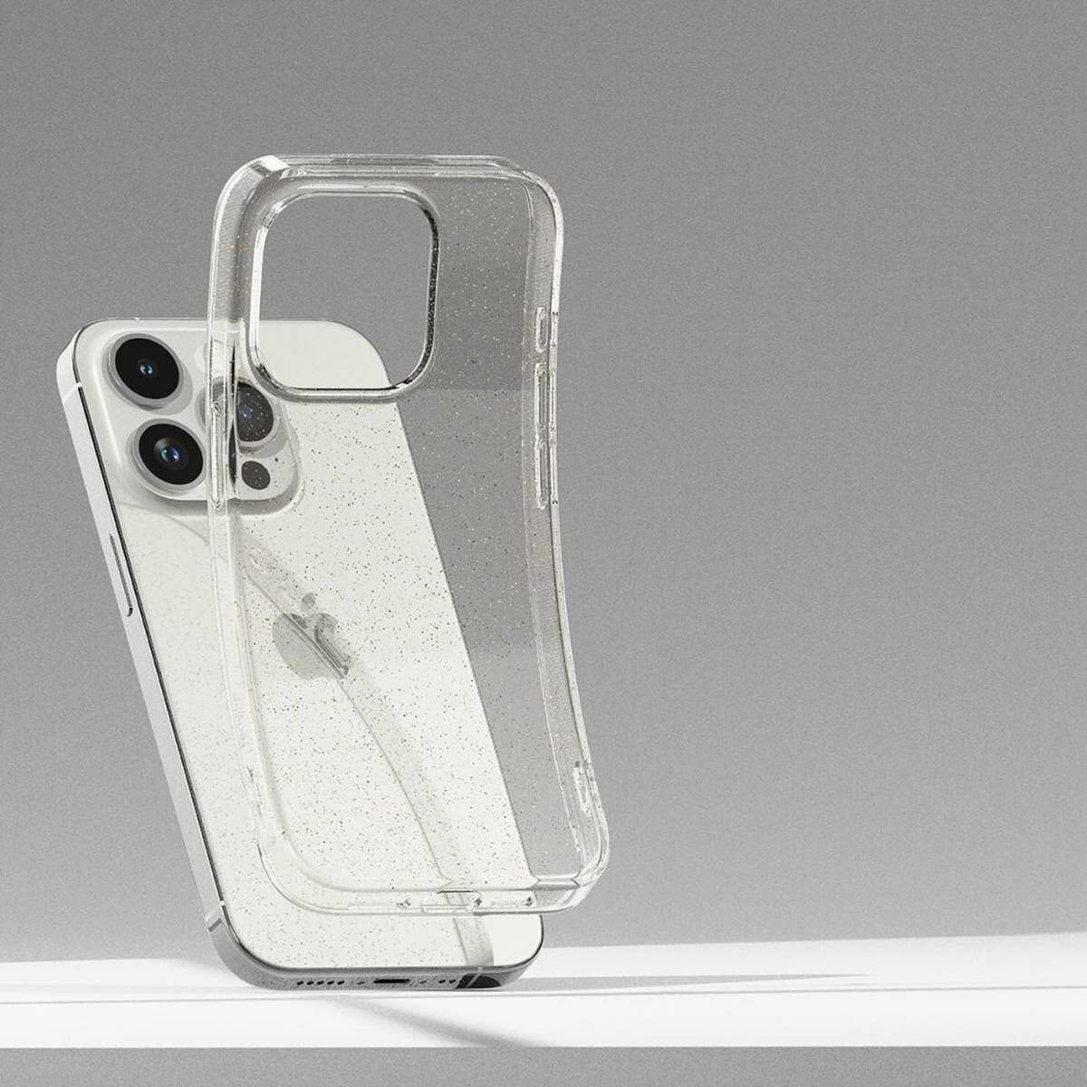 Kép 2/11 - Ringke iPhone 15 Pro Max vékony csillámos átlátszó tok