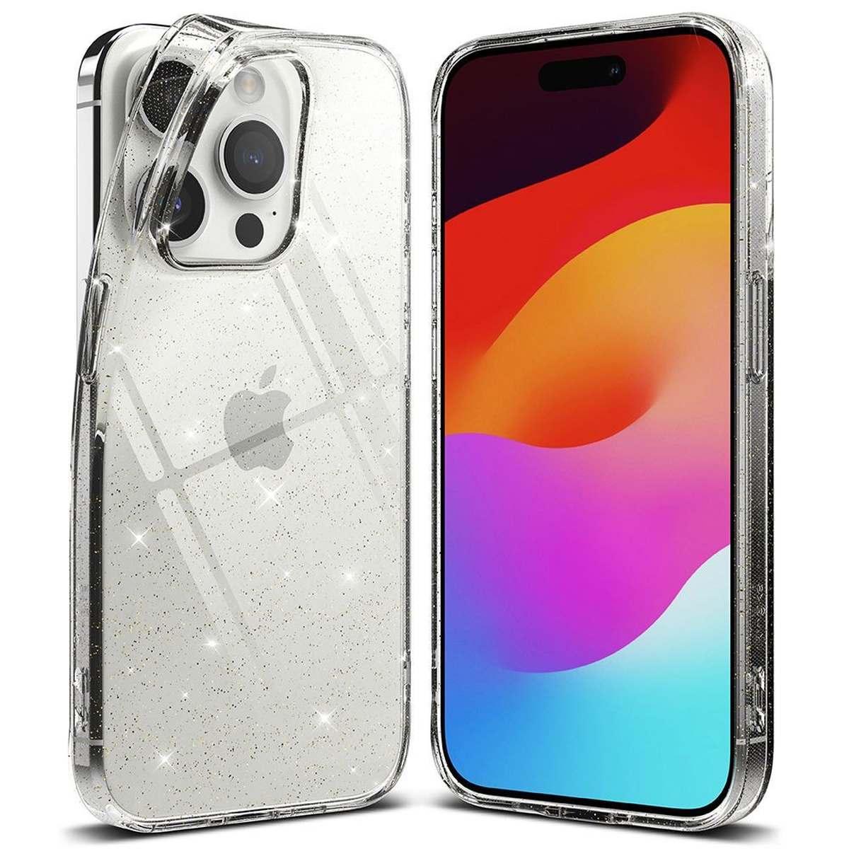 Kép 4/11 - Ringke iPhone 15 Pro Max vékony csillámos átlátszó tok