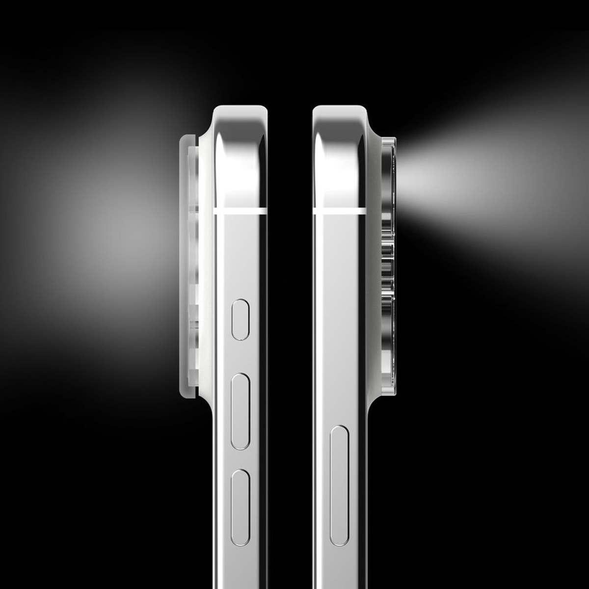 Kép 7/11 - Ringke iPhone 15 Pro Max Camera Styling kamera sziget védő edzett üveg (2db), átlátszó