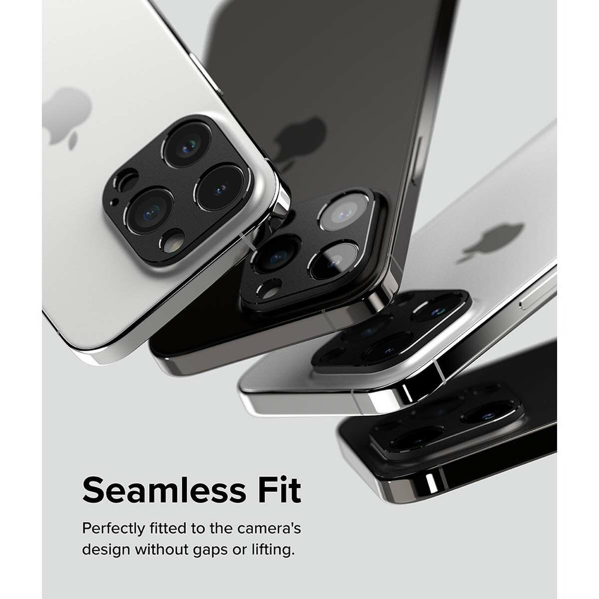 Kép 9/14 - Ringke iPhone 15 Pro/ Pro Max Camera Styling kamera sziget védő keret aluminium ötvözet fekete tok