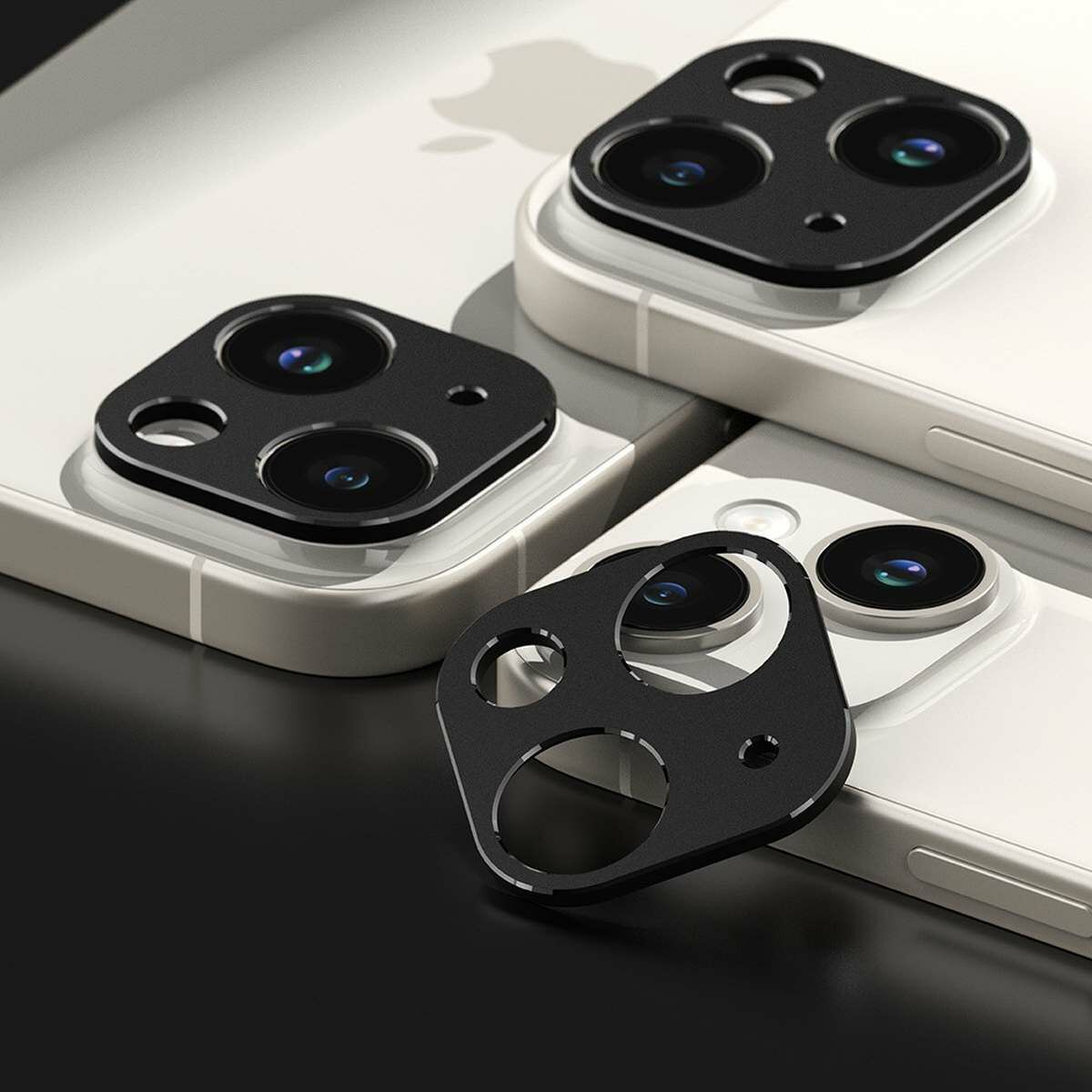 Kép 8/15 - Ringke iPhone 15 / 15 Plus Camera Styling kamera sziget védő, aluminium ötvözet, fekete