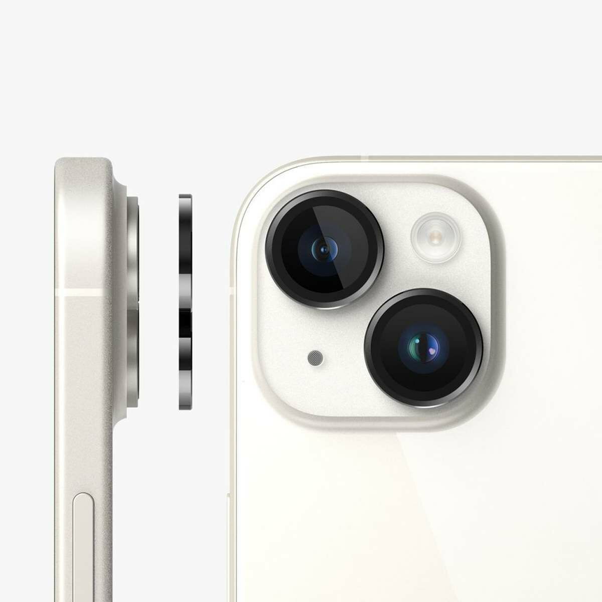 Kép 3/11 - Ringke iPhone 15 / 15 Plus kamera lencse védő, aluminium ötvözet, átlátszó/fekete