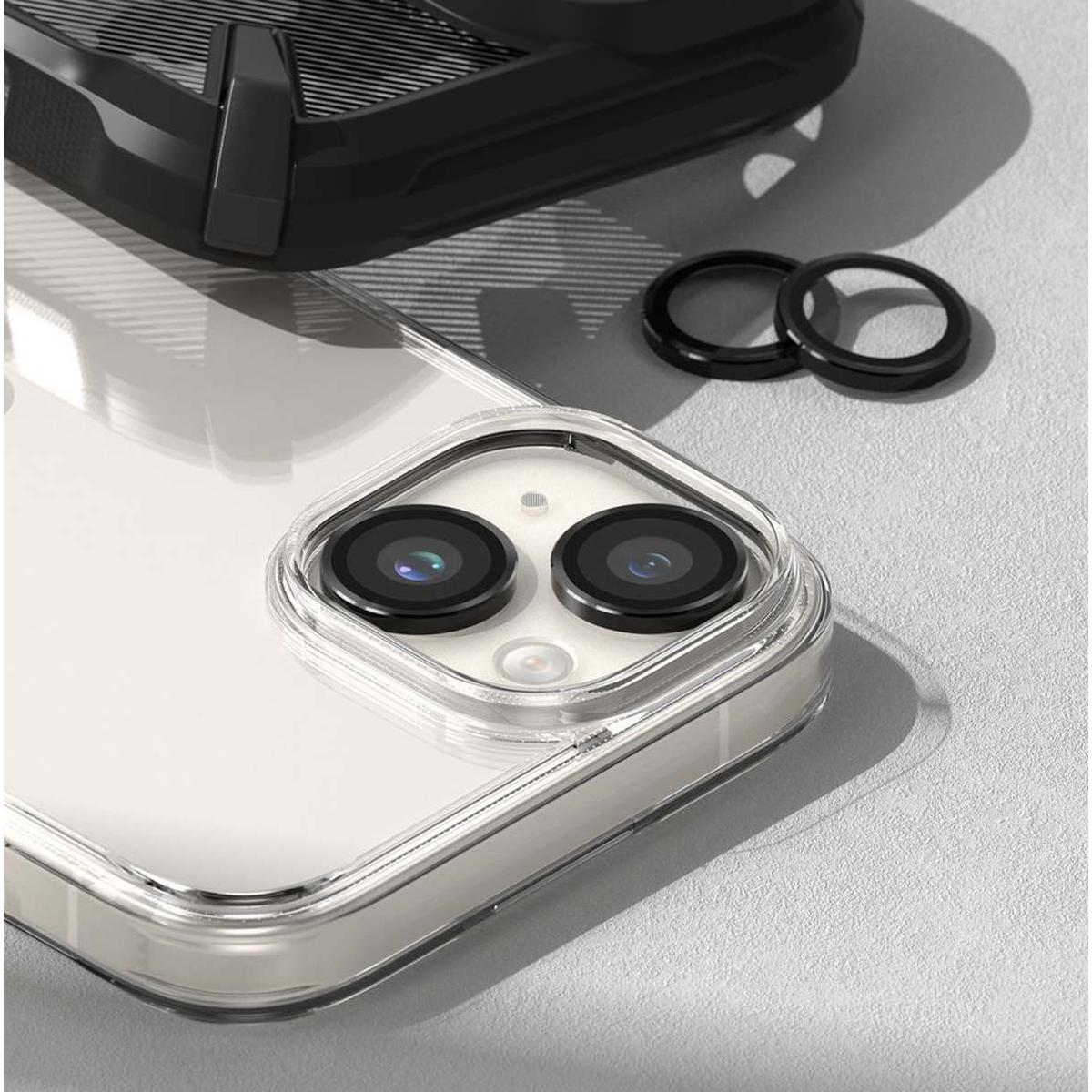 Kép 8/11 - Ringke iPhone 15 / 15 Plus kamera lencse védő, aluminium ötvözet, átlátszó/fekete