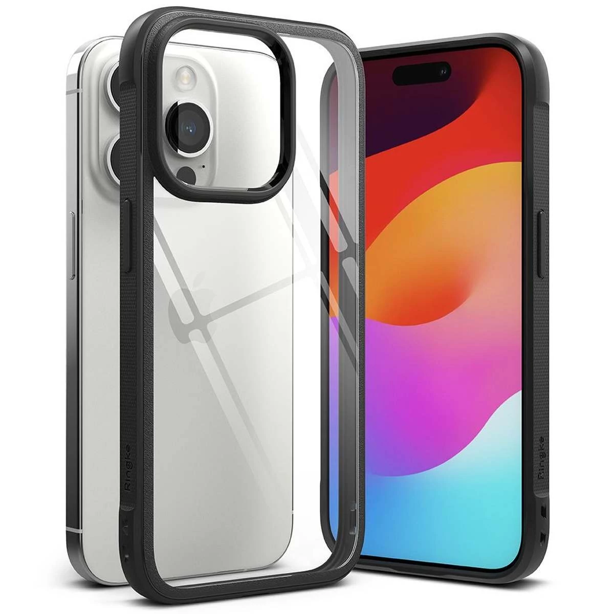 Kép 3/11 - Ringke iPhone 15 Pro Max Fusion Bold átlátszó/fekete tok