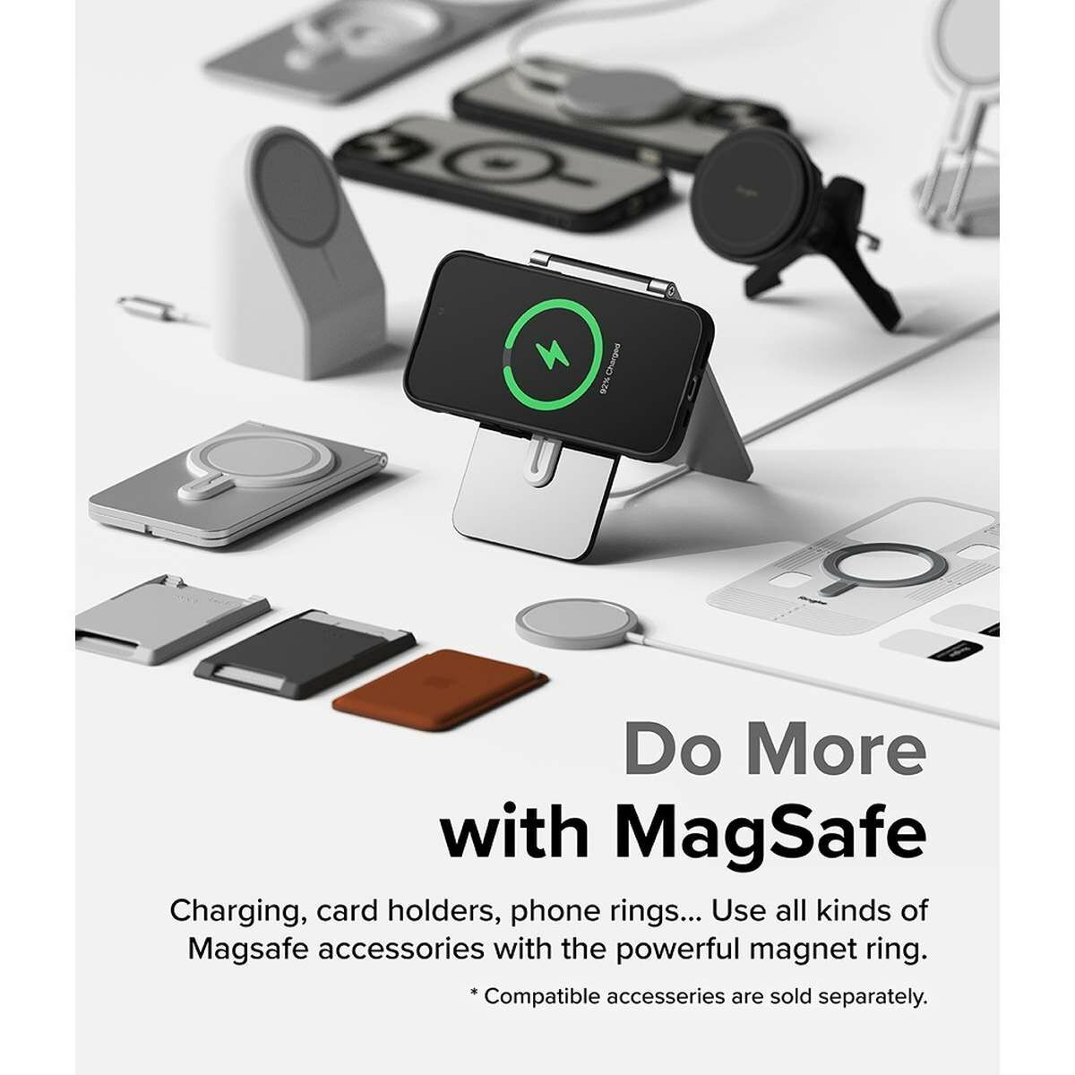 Kép 12/15 - Ringke iPhone 15 Plus Fusion Bold mágneses matt átlátszó/fekete tok