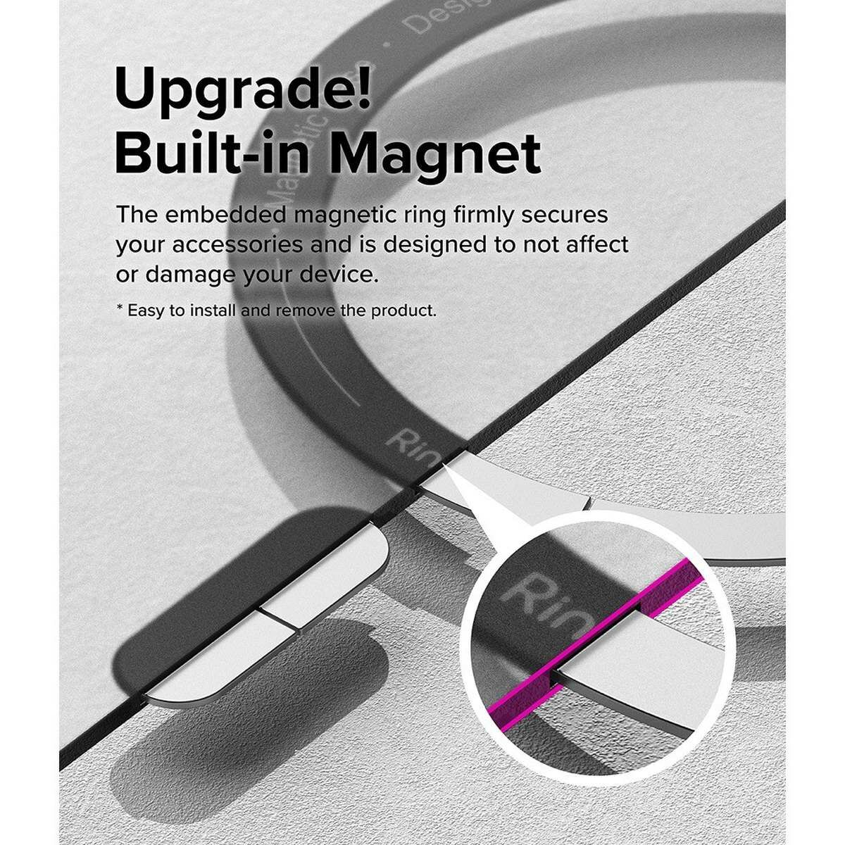 Kép 13/15 - Ringke iPhone 15 Plus Fusion Bold mágneses matt átlátszó/fekete tok