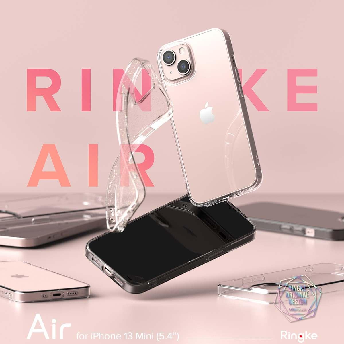 Kép 18/18 - Ringke iPhone 13 mini tok, Air, Füst fekete