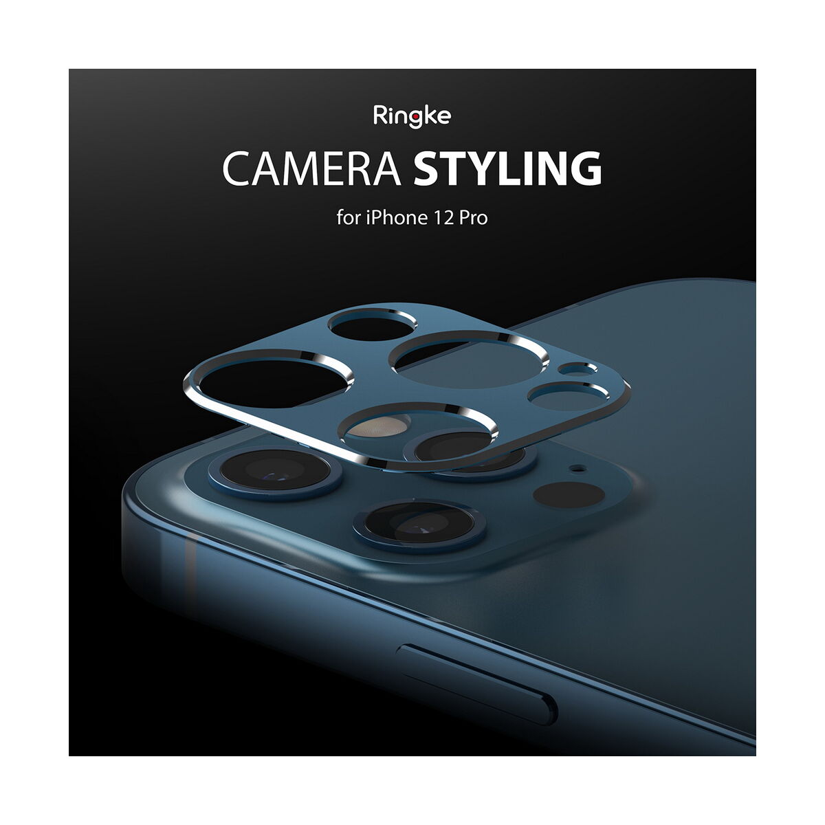 Kép 2/10 - Ringke iPhone 12 Pro, Camera Stlying, kamera sizget védő keret, Ezüst