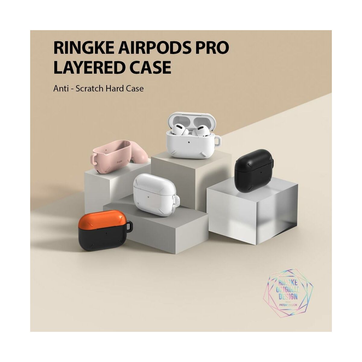 Kép 4/4 - Ringke AirPods Pro Layered szilikon tok, fehér