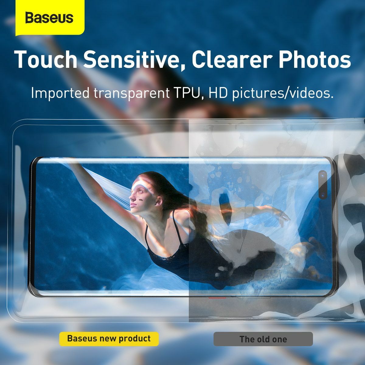 Kép 11/13 - Baseus mobiltelefon tok, Cylinder Slide-cover, vízálló, max 7,2 inch méretig, fekete (ACFSD-E01)