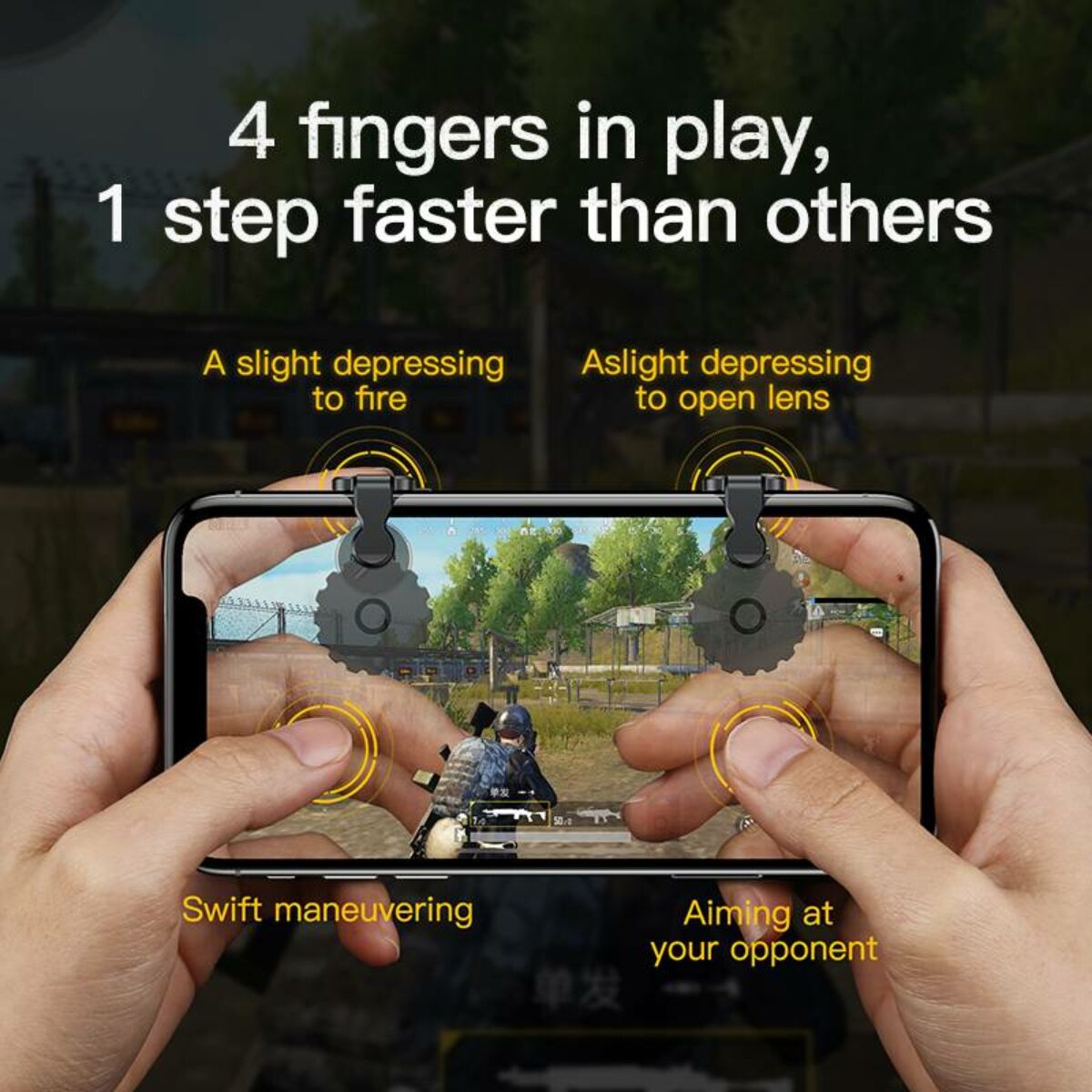 Baseus játék eszköz Red-Dot mobilos játékhoz célzó eszköz, átlátszó (ACHDCJ-02)