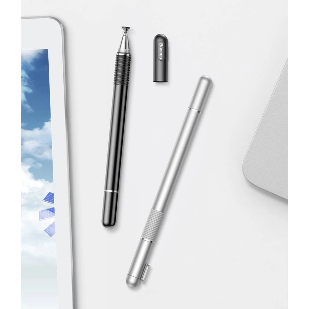 Kép 5/5 - Baseus Tablet kiegészítő, toll Golden Cudgel Capacitive Stylus, ezüst (ACPCL-0S)