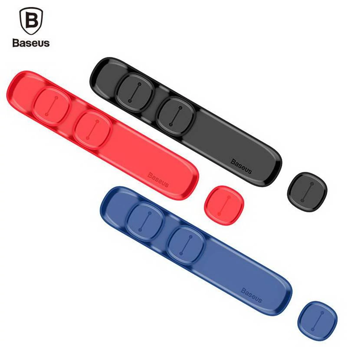 Kép 2/7 - Baseus kábeltartó/rendező, fekete (ACWDJ-01)