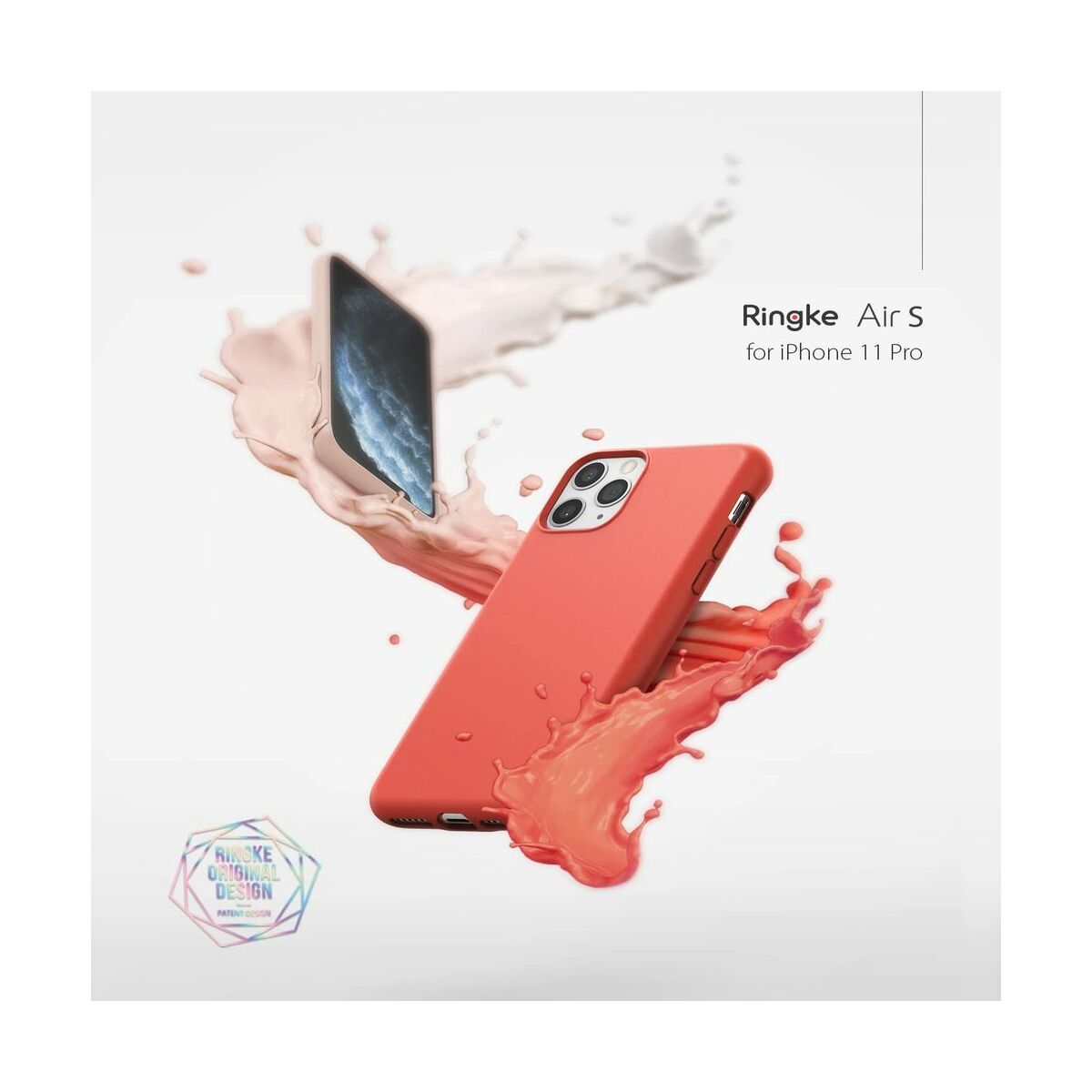 Kép 3/10 - Ringke iPhone 11 Pro tok, Air S, Korall piros