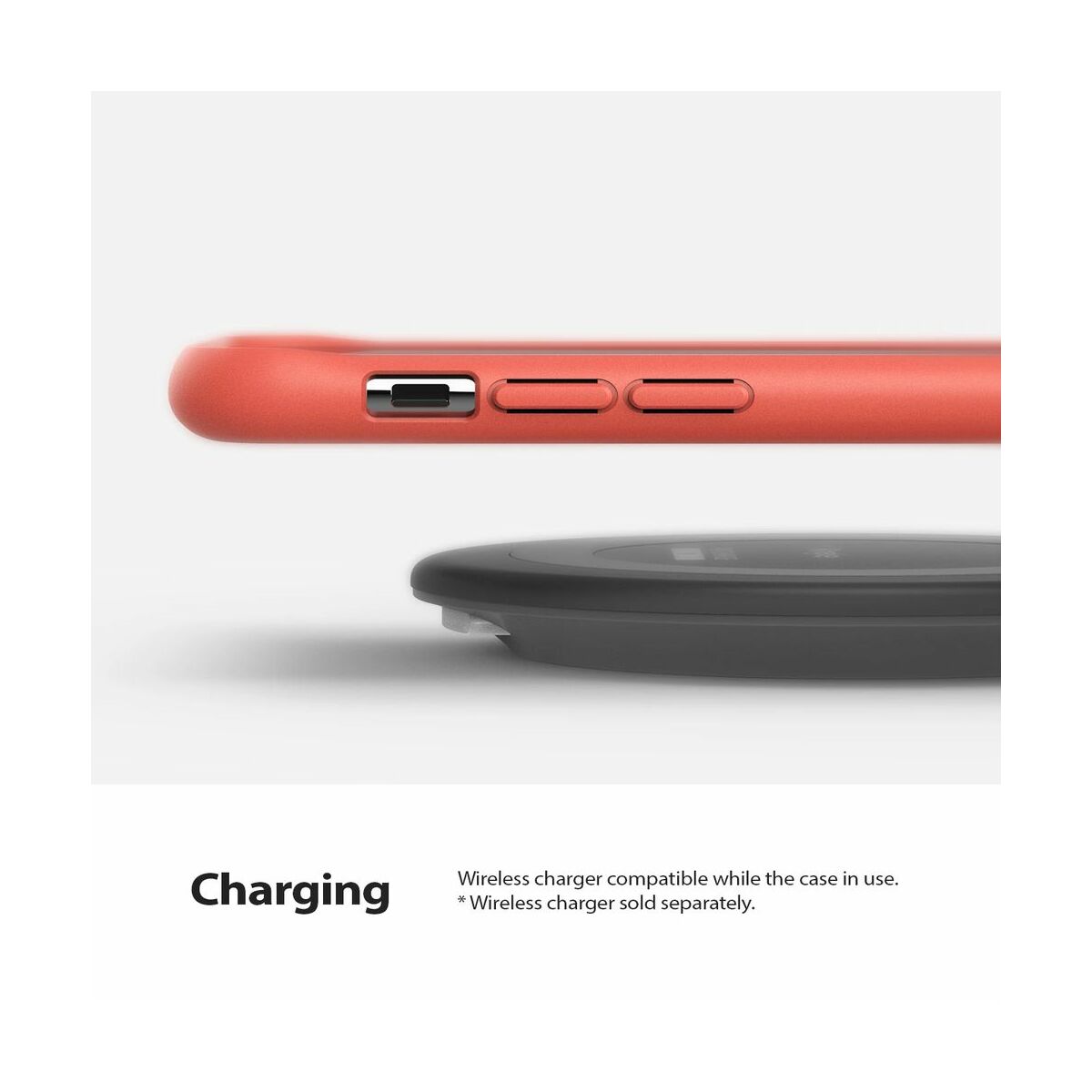 Kép 10/10 - Ringke iPhone 11 Pro tok, Air S, Korall piros