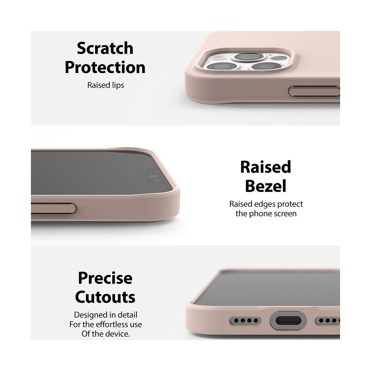 Kép 2/10 - Ringke iPhone 12 Pro Max tok, Air S, Homok rózsaszín