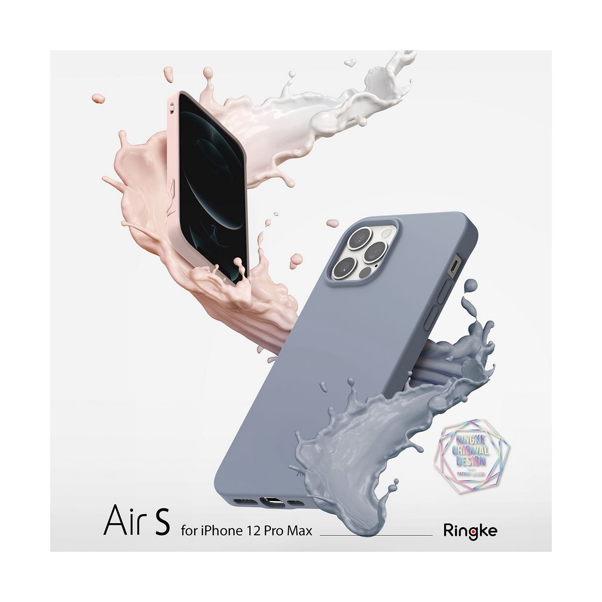 Kép 4/10 - Ringke iPhone 12 Pro Max tok, Air S, Homok rózsaszín