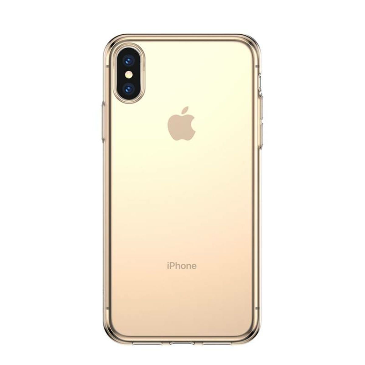 Baseus iPhone XS tok, Simplicity, átlátszó arany (ARAPIPH58-B0V)