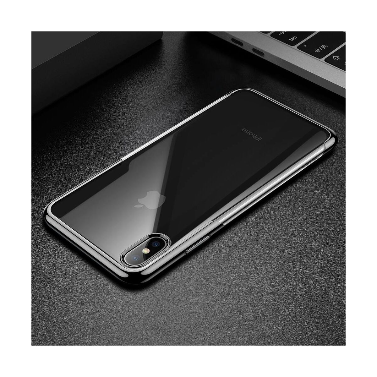 Baseus iPhone XS tok, Shining, fekete (ARAPIPH58-MD01)