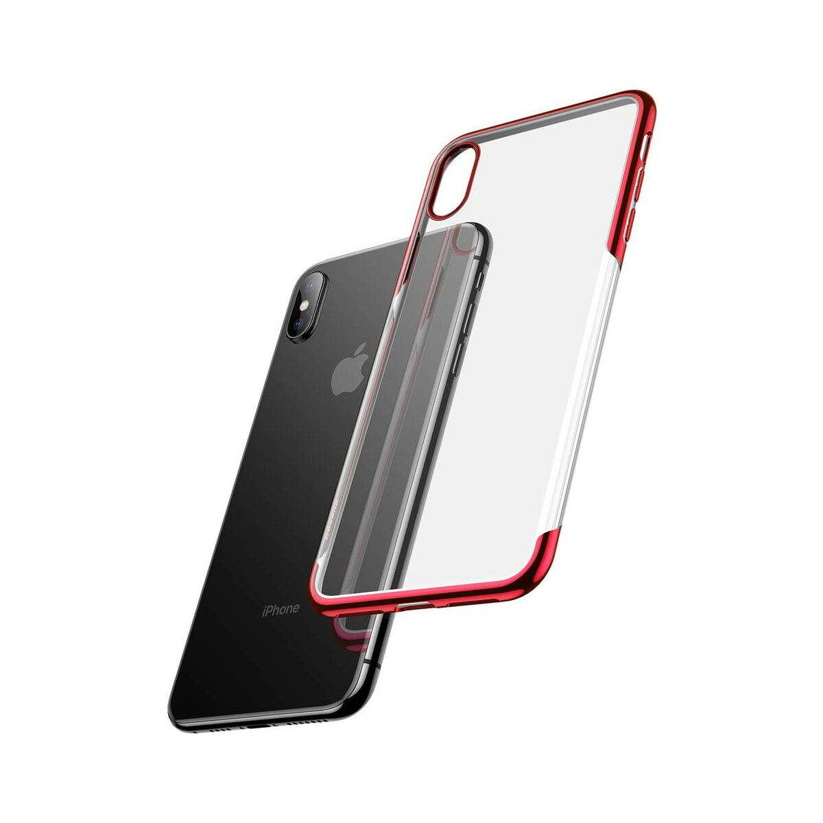 Kép 5/10 - Baseus iPhone XS tok, Shining, piros (ARAPIPH58-MD09)