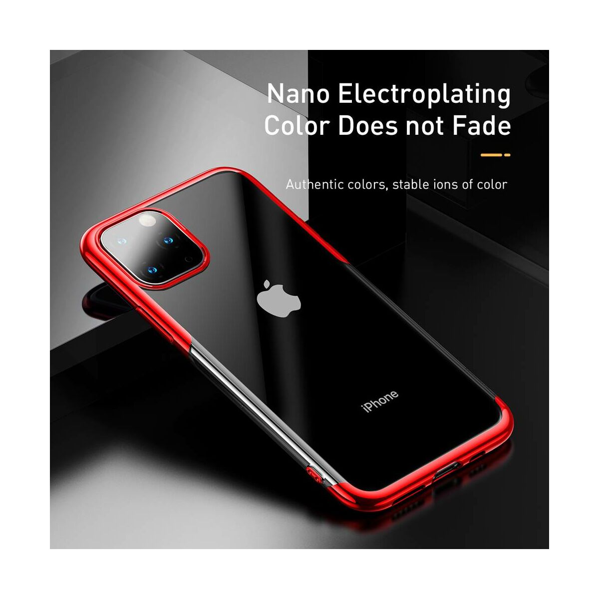 Kép 7/13 - Baseus iPhone 11 Pro tok, Shining, piros (ARAPIPH58S-MD09)