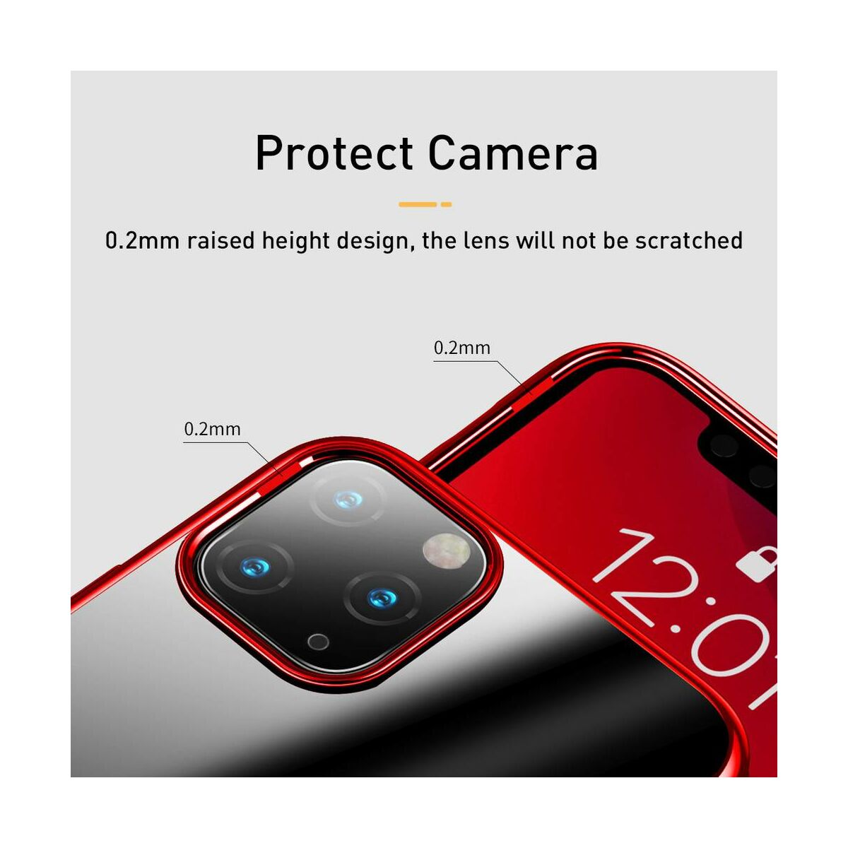 Kép 10/13 - Baseus iPhone 11 Pro tok, Shining, piros (ARAPIPH58S-MD09)