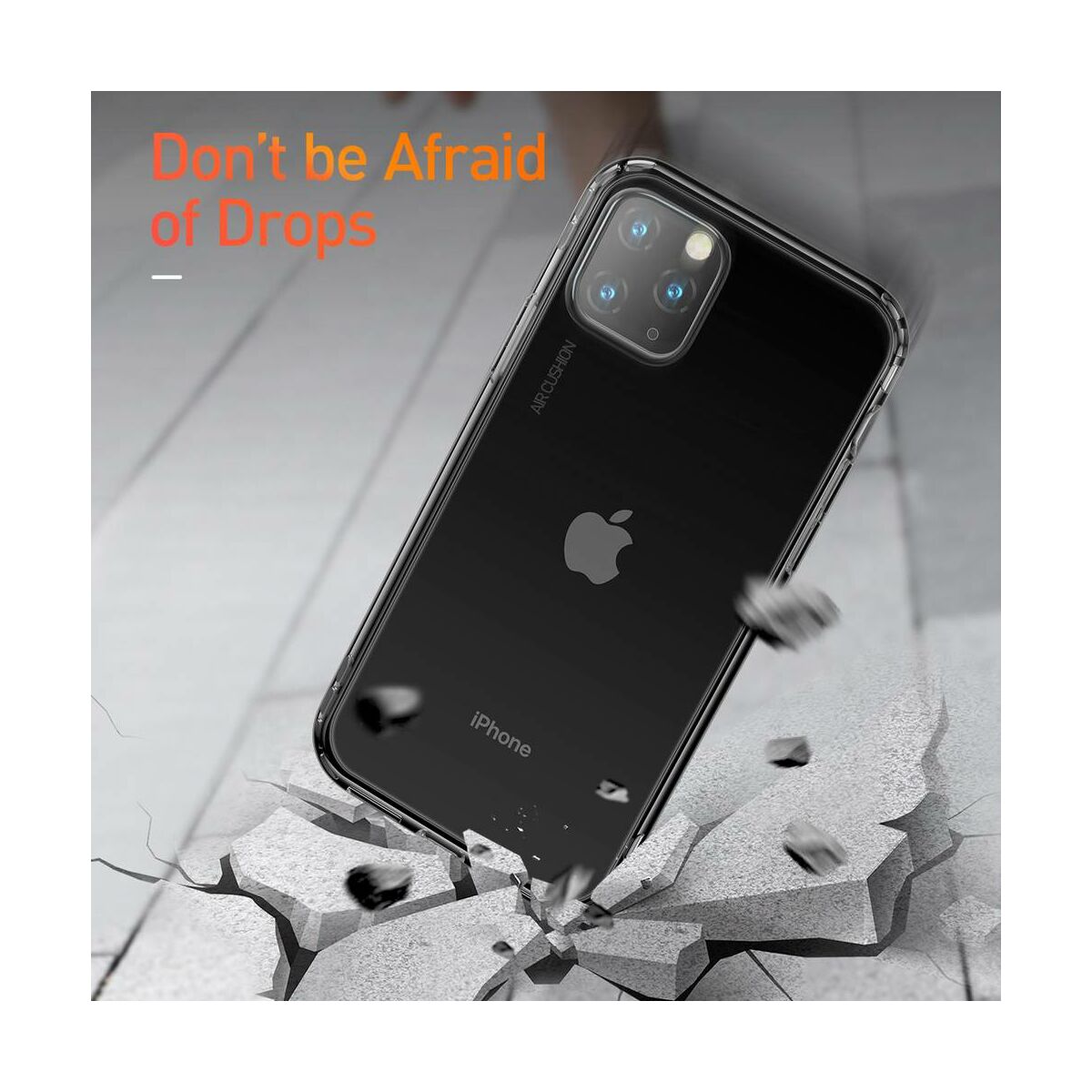 Kép 9/13 - Baseus iPhone 11 Pro tok, Safety Airbags, átlátszó fekete (ARAPIPH58S-SF01)