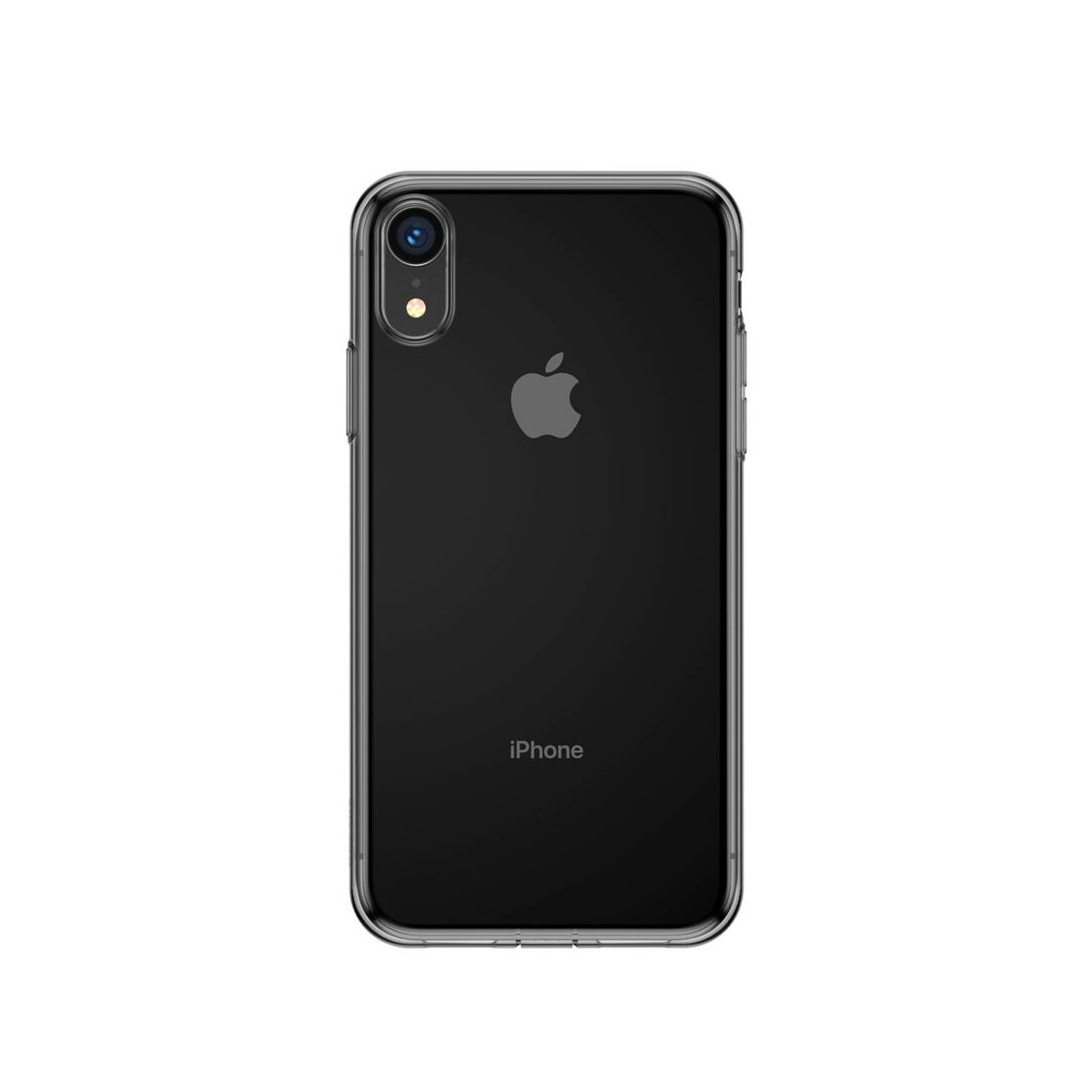 Kép 2/9 - Baseus iPhone XR tok, Simplicity, pormentes, átlátszó fekete (ARAPIPH61-A01)