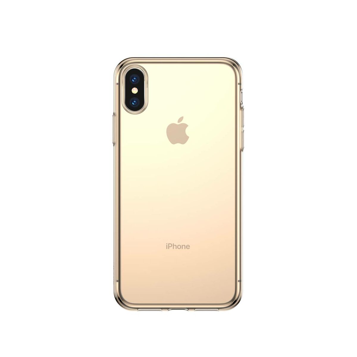 Baseus iPhone XS Max tok, Simplicity series, átlátszó arany (ARAPIPH65-B0V)