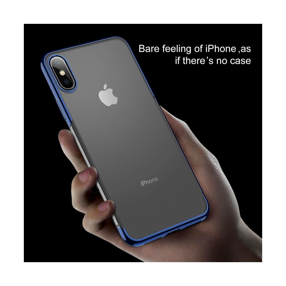 Kép 2/10 - Baseus iPhone XS Max tok, Shining, kék (ARAPIPH65-MD03)