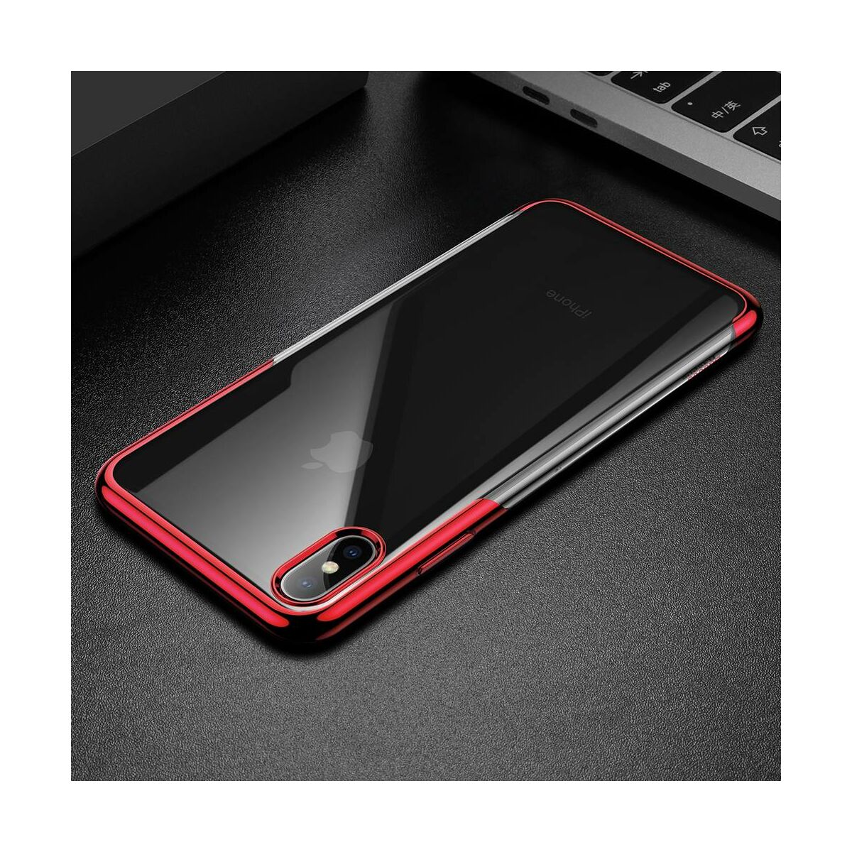 Kép 9/10 - Baseus iPhone XS Max tok, Shining, piros (ARAPIPH65-MD09)