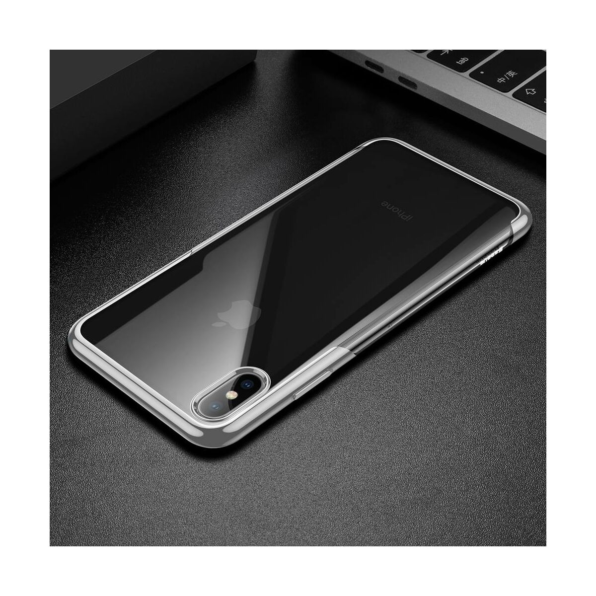 Baseus iPhone XS Max tok, Shining, ezüst (ARAPIPH65-MD0S)