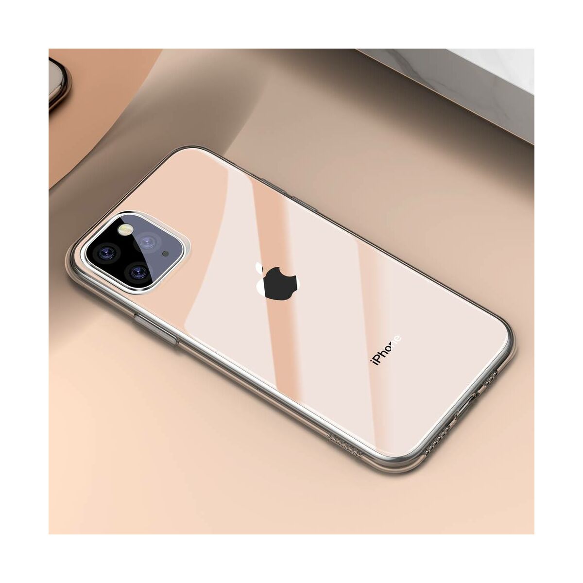Baseus iPhone 11 Pro Max tok, Simplicity Series (basic model), átlátszó arany (ARAPIPH65S-0V)