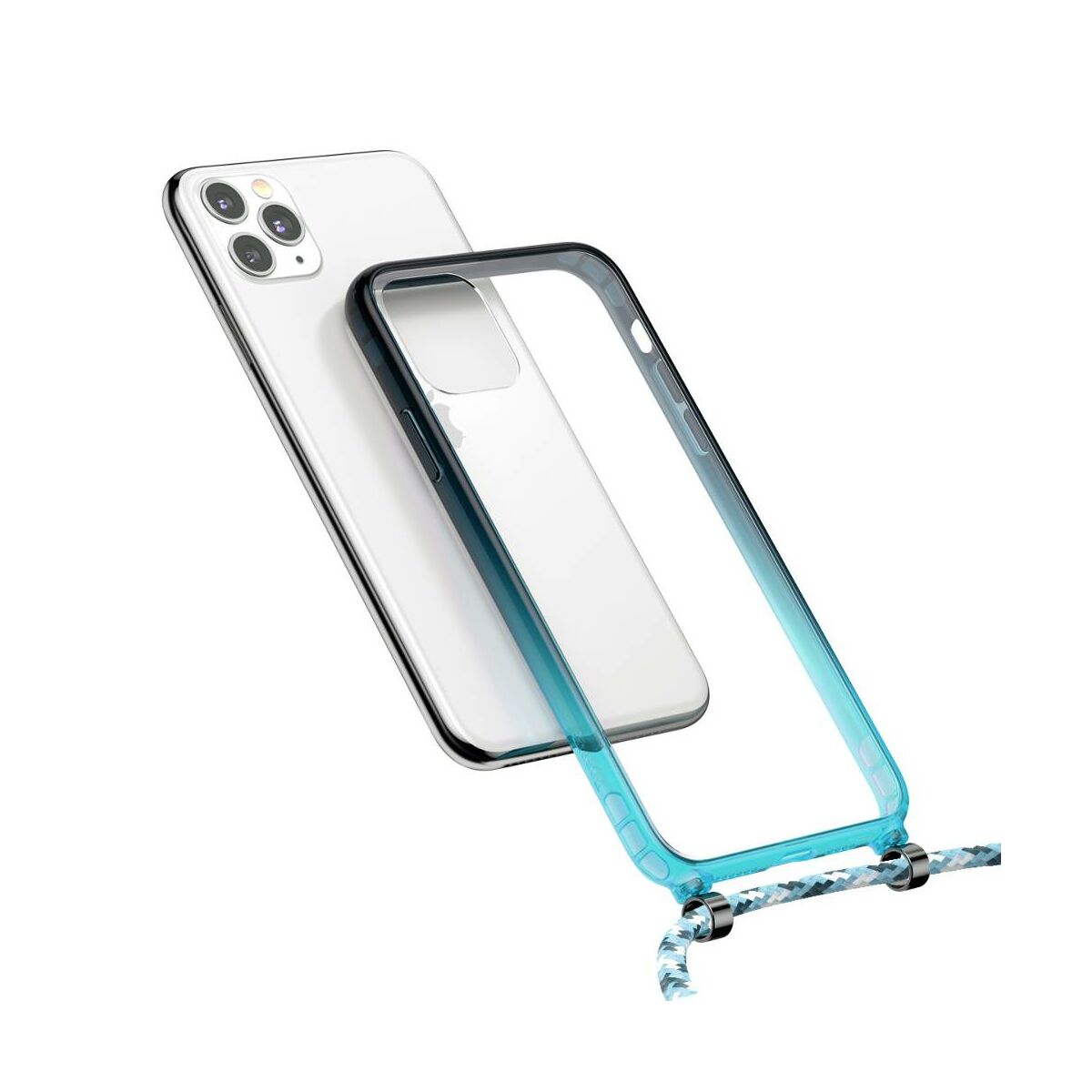 Baseus iPhone 11 Pro Max tok, Element Crossbody, csuklóra köthető textil zsineggel, kék (ARAPIPH65S-YS03)