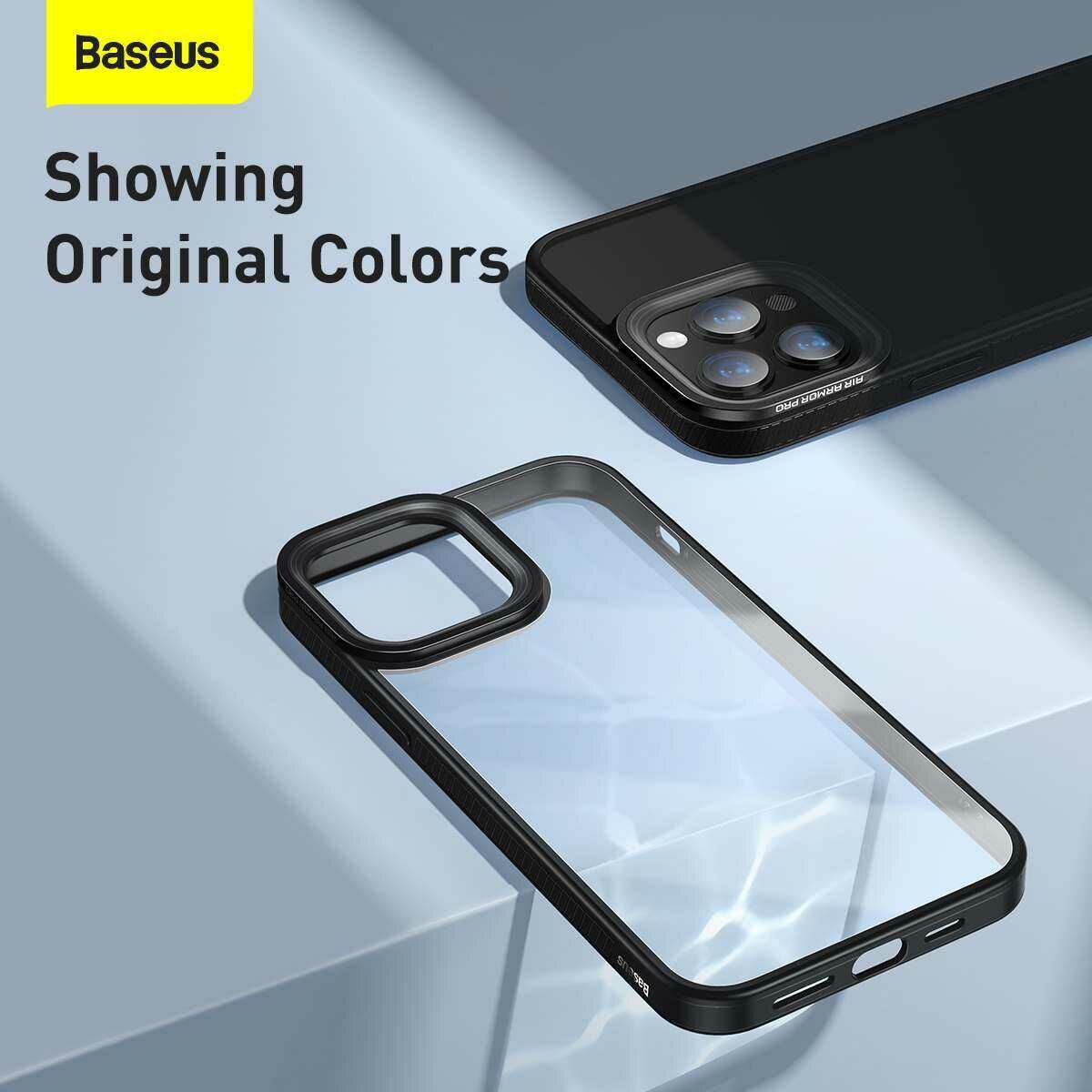 Kép 13/18 - Baseus iPhone 13 Pro Max tok, Crystal Phone, fekete (ARJT000201)