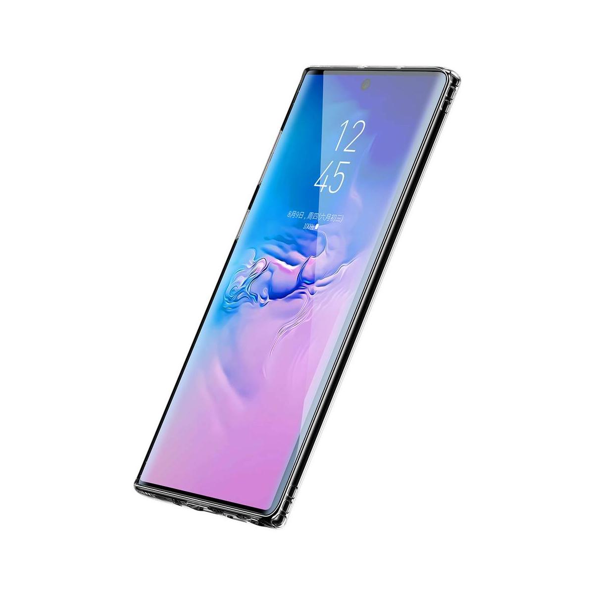 Kép 2/9 - Baseus Samsung Note 10 tok, Simple Series (leesés ellen, TPU), átlátszó (ARSANOTE10-02)