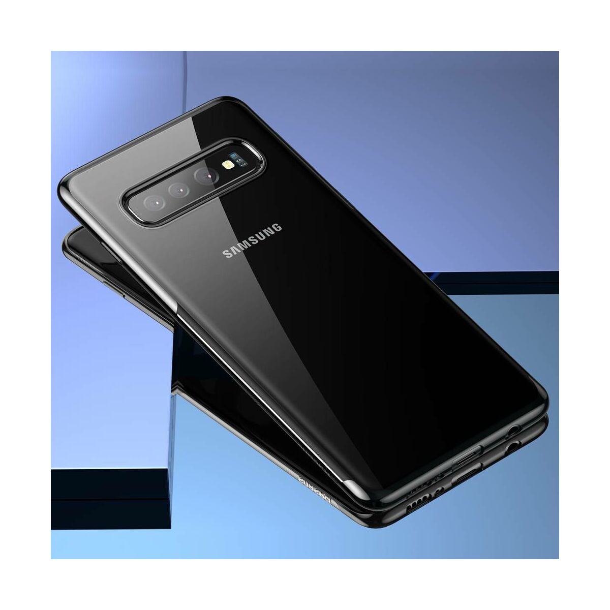 Kép 6/8 - Baseus Samsung S10 tok, Simple, fekete (ARSAS10-MD01)