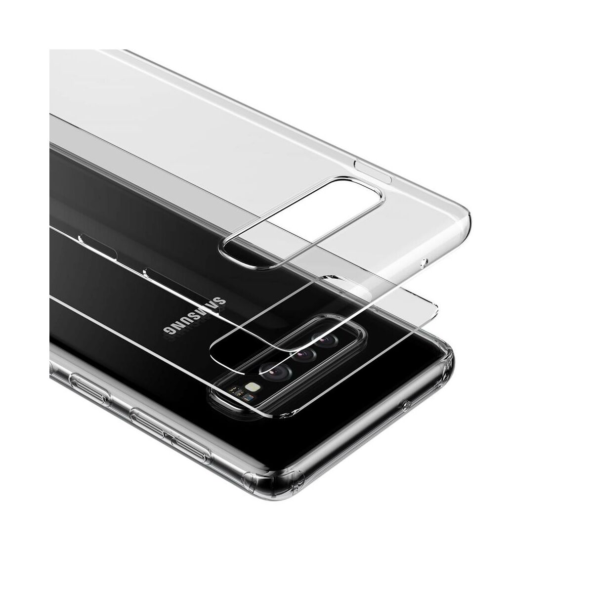 Kép 6/9 - Baseus Samsung S10 Plus tok, Simple, átlátszó (ARSAS10P-02)
