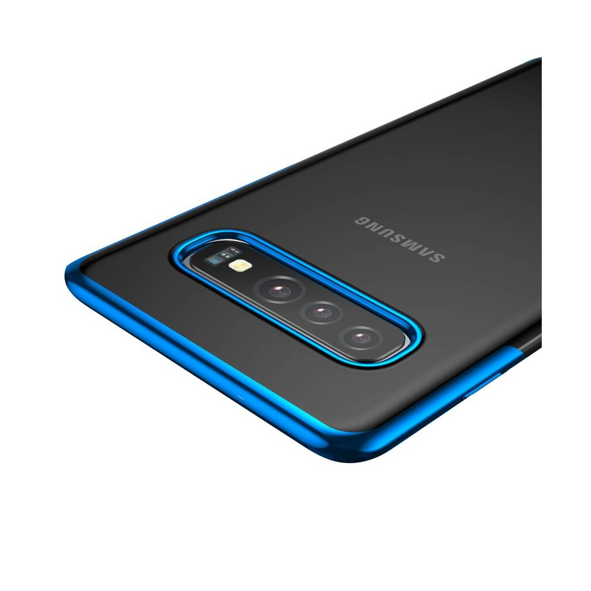 Kép 7/8 - Baseus Samsung S10 Plus tok, Simple, kék (ARSAS10P-MD03)