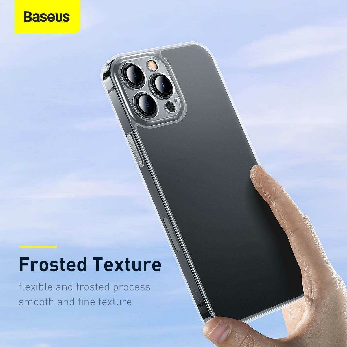 Kép 10/17 - Baseus iPhone 13 Pro tok, Frosted Glass Protective, átlátszó (ARWS000102)