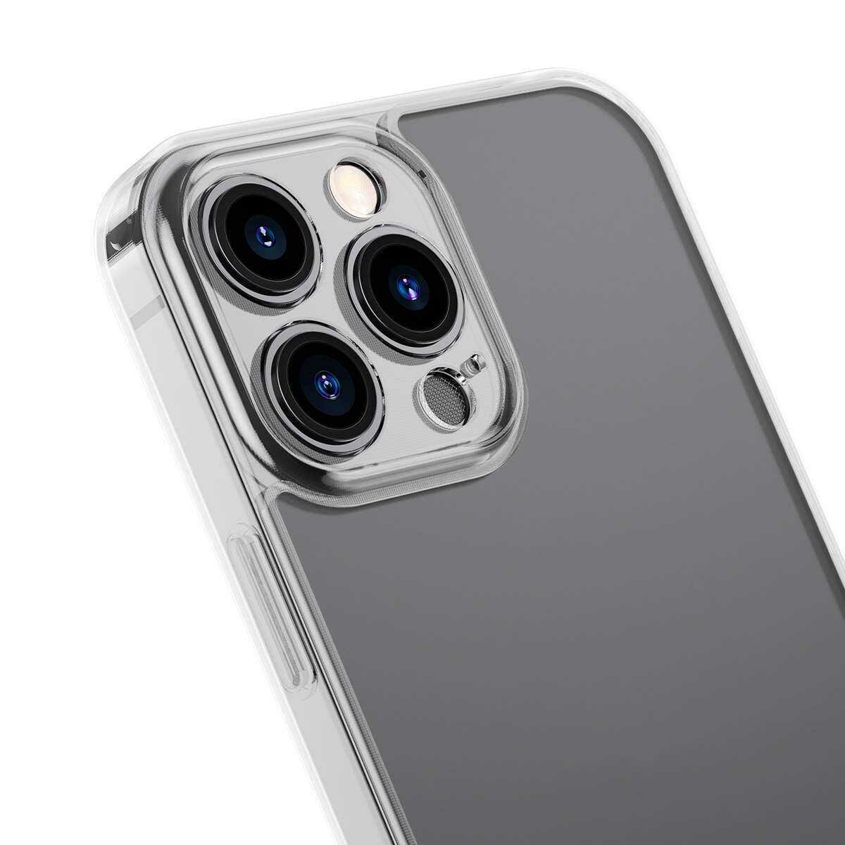 Kép 16/17 - Baseus iPhone 13 Pro tok, Frosted Glass Protective, átlátszó (ARWS000102)