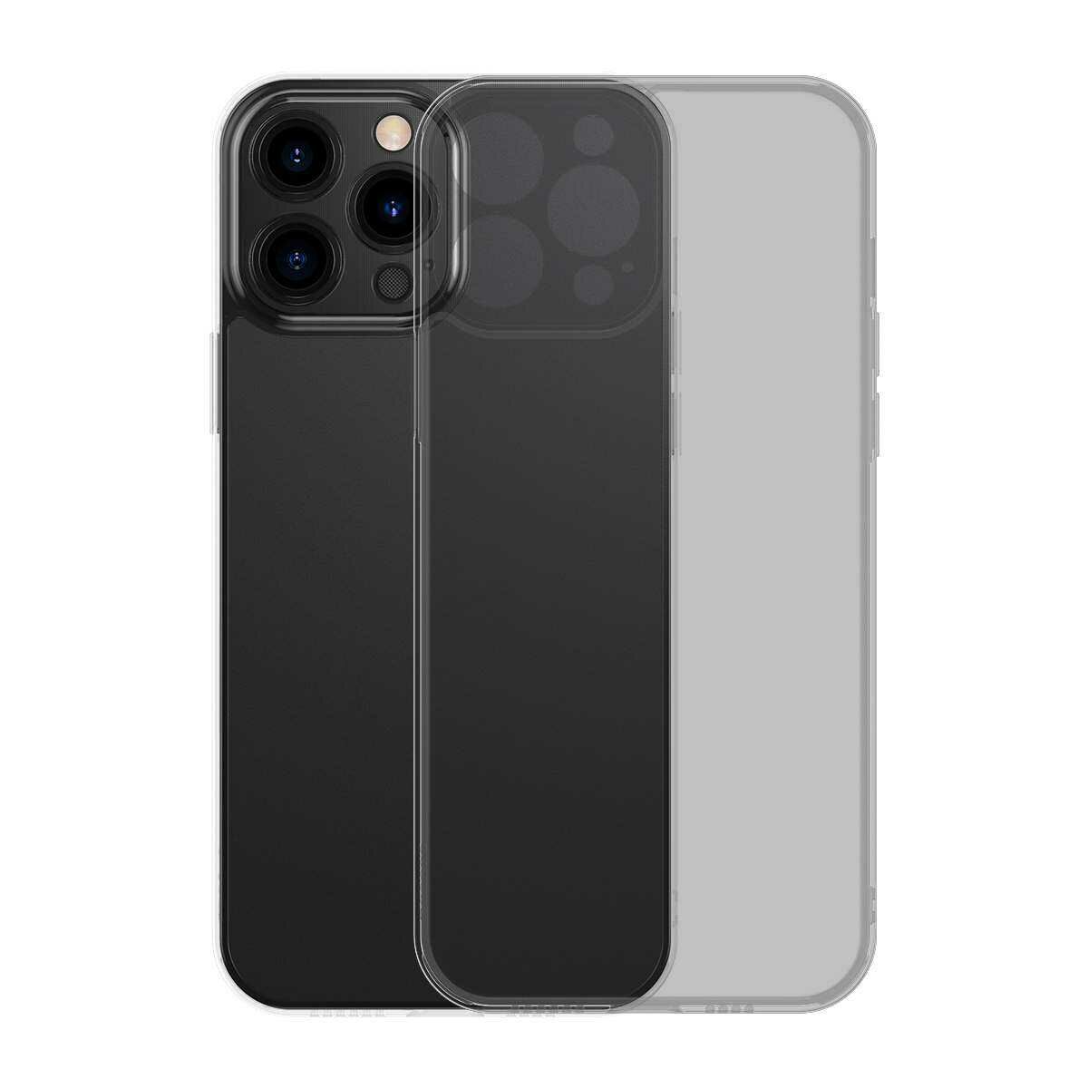 Kép 2/17 - Baseus iPhone 13 Pro Max tok, Frosted Glass Protective, fekete (ARWS000501)
