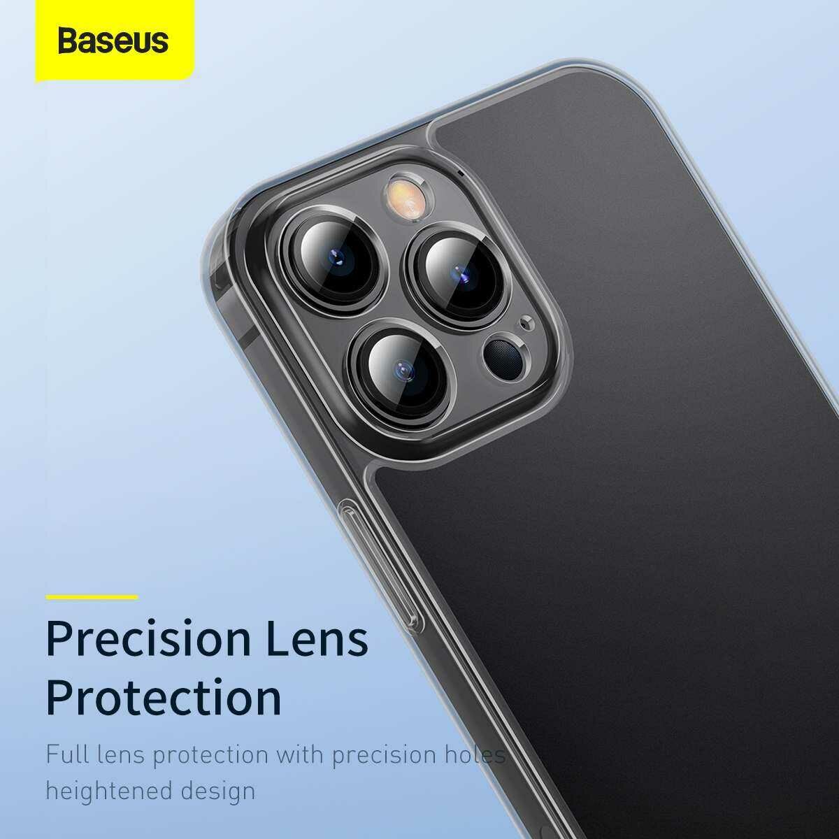Baseus iPhone 13 Pro Max tok, Frosted Glass Protective, fekete (ARWS000501)