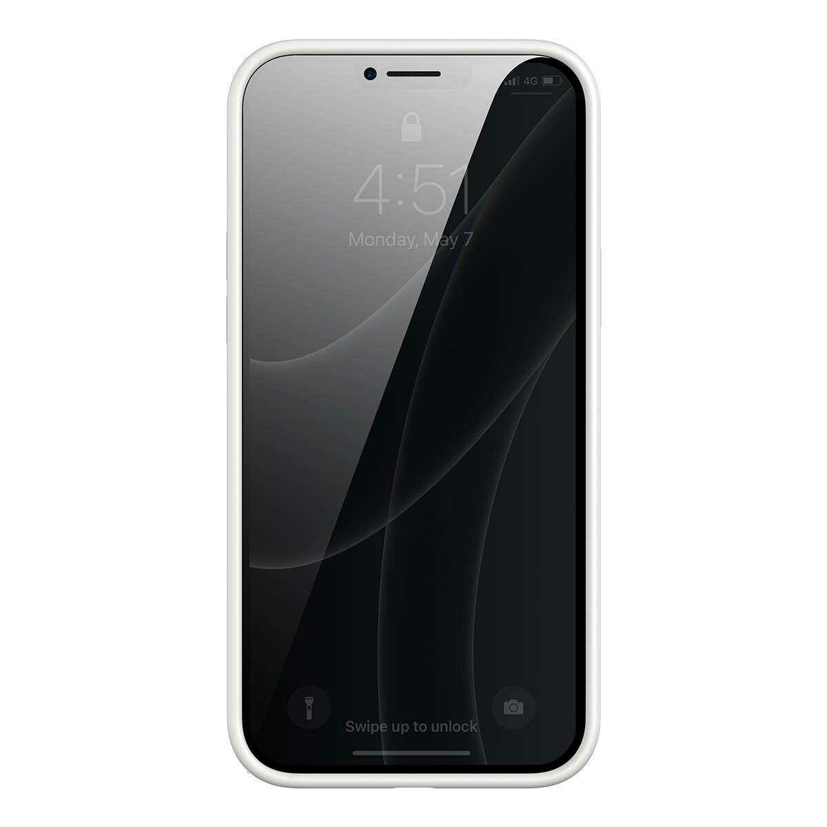 Kép 9/19 - Baseus iPhone 13 Pro tok, Liquid Silica Gel Protective, fehér (ARYT000402)