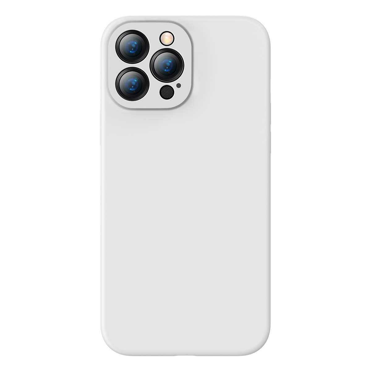 Kép 19/19 - Baseus iPhone 13 Pro tok, Liquid Silica Gel Protective, fehér (ARYT000402)