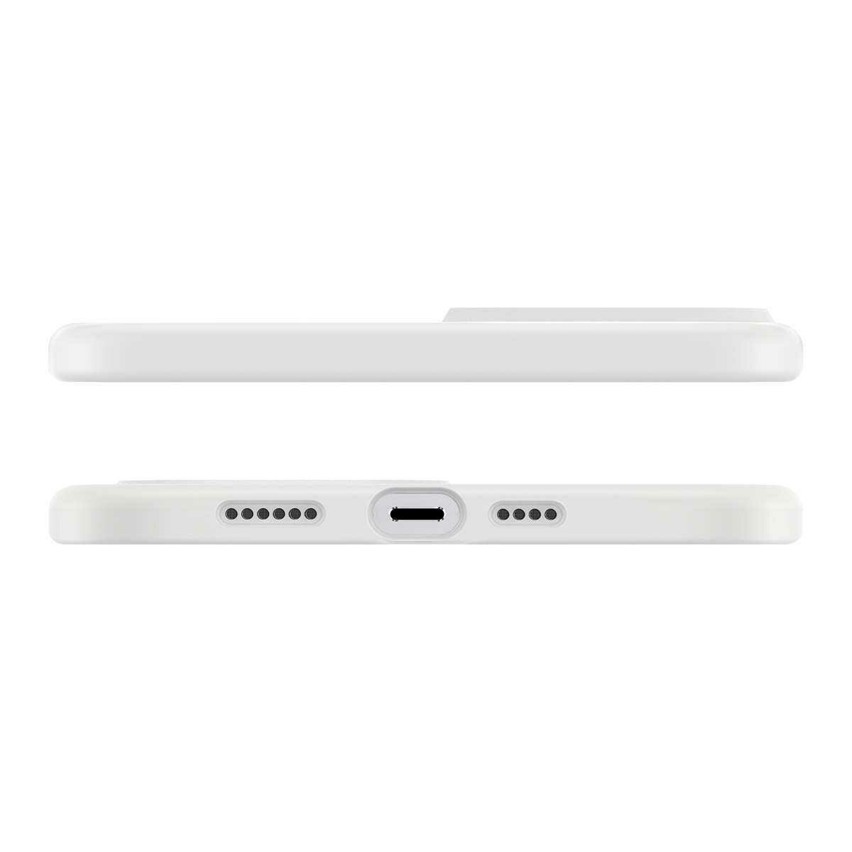 Kép 6/19 - Baseus iPhone 13 Pro Max tok, Liquid Silica Gel Protective, fehér (ARYT000502)