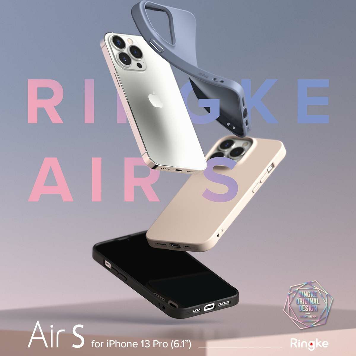 Kép 18/18 - Ringke iPhone 13 Pro tok, Air S, Levendula szürke