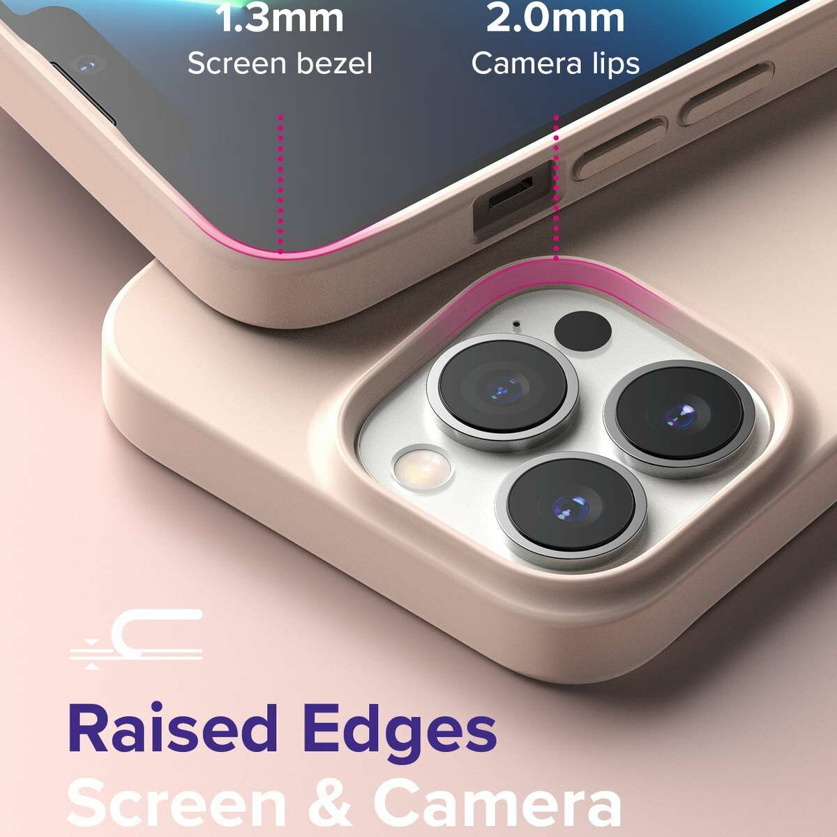 Ringke iPhone 13 Pro tok, Air S, Homok rózsaszín