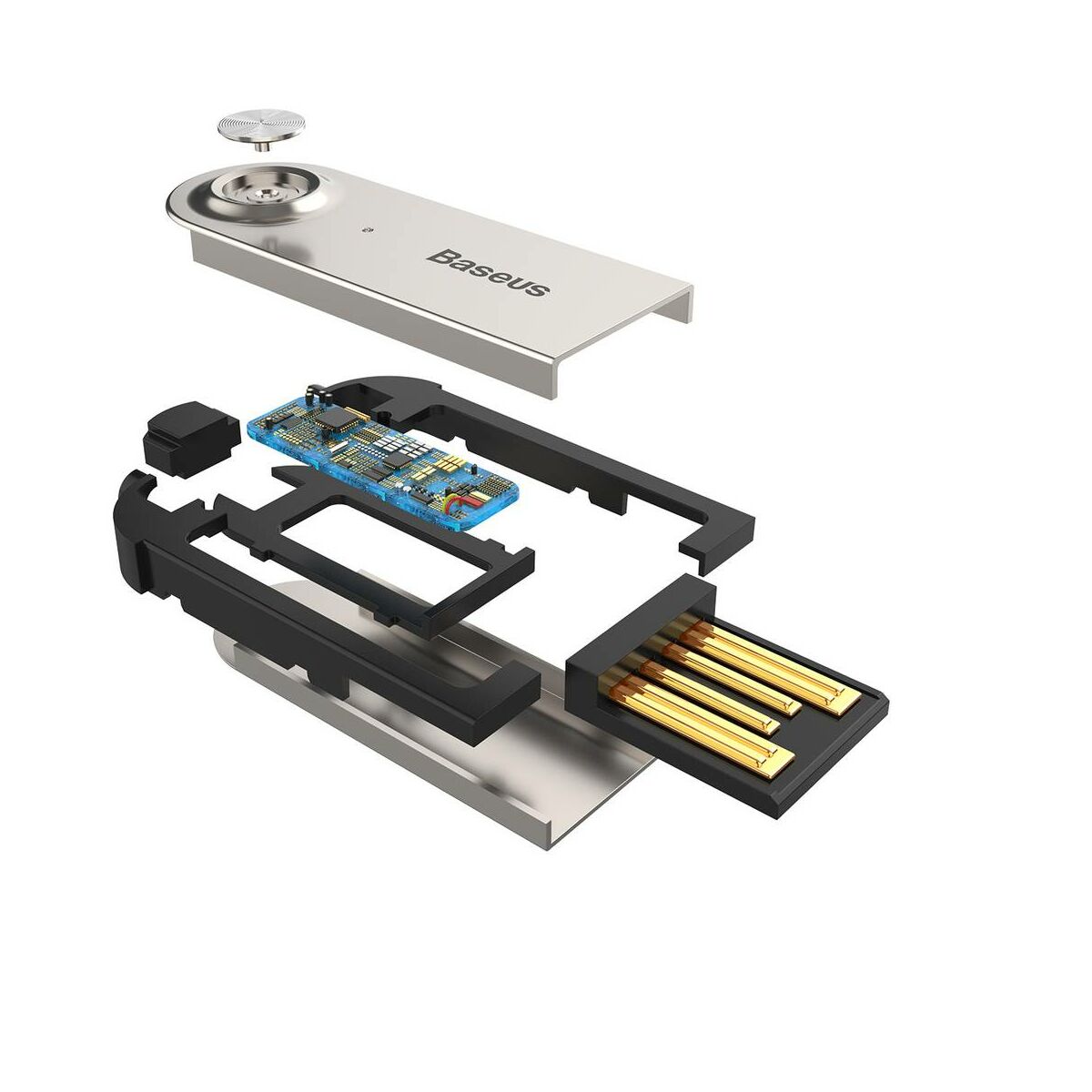 Kép 5/8 - Baseus átalakító kábel, BA01 USB + vezeték nélküli adapterről 3.5 mm Jack bemenetre, fekete (CABA01-01)