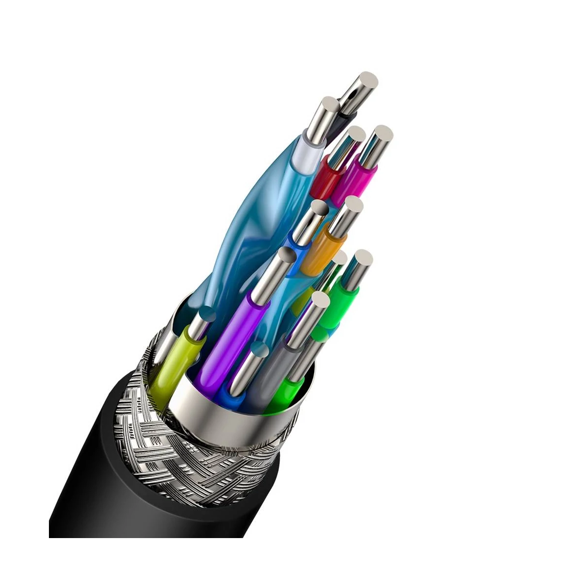 Kép 6/8 - Baseus Video kábel, Cafule 4KHDMI [apa] - 4KHDMI [apa] 1m, fekete (CADKFL-E01)